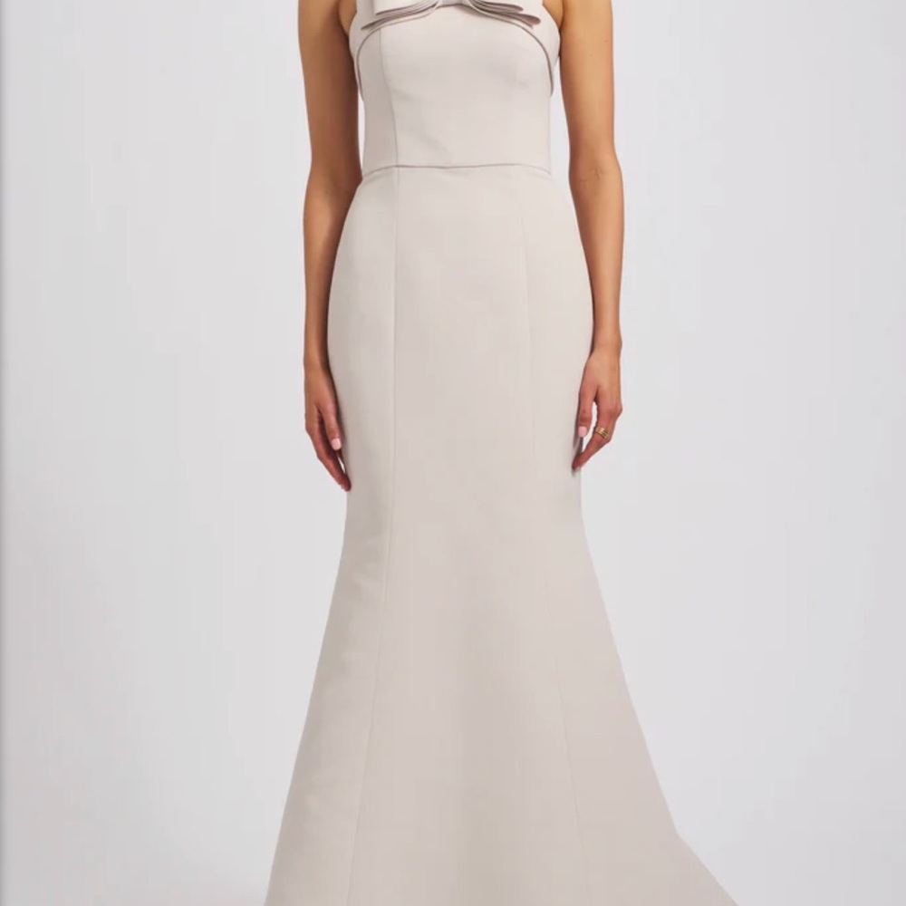 Amsale Long Strapless Light Pink Dress